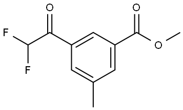 Methyl 3-(2,2-difluoroacetyl)-5-methylbenzoate 结构式