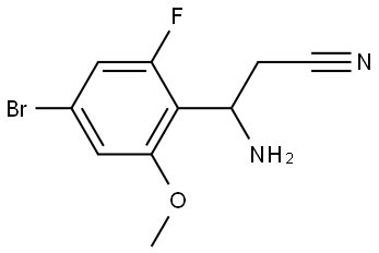 β-Amino-4-bromo-2-fluoro-6-methoxybenzenepropanenitrile,2358719-31-8,结构式