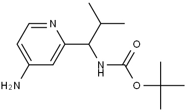 Carbamic acid, N-[1-(4-amino-2-pyridinyl)-2-methylpropyl]-, 1,1-dimethylethyl ester Structure