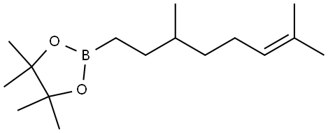 1,3,2-Dioxaborolane, 2-(3,7-dimethyl-6-octen-1-yl)-4,4,5,5-tetramethyl- Structure