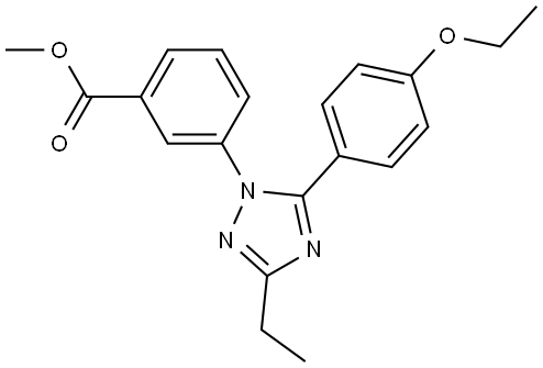 methyl 3-[5-(4-ethoxyphenyl)-3-ethyl-1H-1,2,4-triazol-1-yl]benzoate 结构式