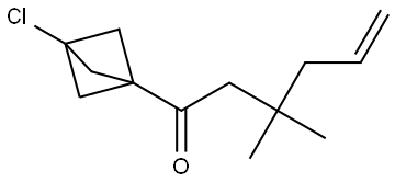 1-(3-Chlorobicyclo[1.1.1]pent-1-yl)-3,3-dimethyl-5-hexen-1-one 结构式