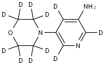 5-(morpholino-d8)pyridin-2,4,6-d3-3-amine Structure