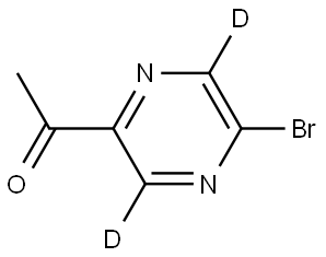 1-(5-bromopyrazin-2-yl-3,6-d2)ethan-1-one Structure