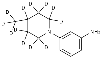 3-(4-(methyl-d3)piperidin-1-yl-2,2,3,3,4,5,5,6,6-d9)aniline Structure