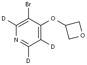 3-bromo-4-(oxetan-3-yloxy)pyridine-2,5,6-d3 Structure