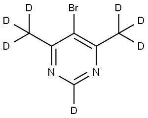 5-bromo-4,6-bis(methyl-d3)pyrimidine-2-d Struktur