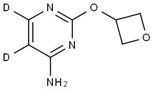 2-(oxetan-3-yloxy)pyrimidin-5,6-d2-4-amine Structure