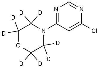 4-(6-chloropyrimidin-4-yl)morpholine-2,2,3,3,5,5,6,6-d8 Struktur