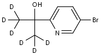 2-(5-bromopyridin-2-yl)propan-1,1,1,3,3,3-d6-2-ol Structure