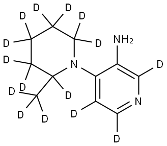 4-(2-(methyl-d3)piperidin-1-yl-2,3,3,4,4,5,5,6,6-d9)pyridin-2,5,6-d3-3-amine Structure