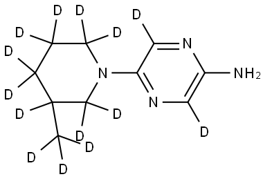 5-(3-(methyl-d3)piperidin-1-yl-2,2,3,4,4,5,5,6,6-d9)pyrazin-3,6-d2-2-amine|