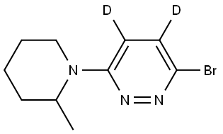 3-bromo-6-(2-methylpiperidin-1-yl)pyridazine-4,5-d2 化学構造式