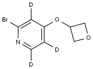 2-bromo-4-(oxetan-3-yloxy)pyridine-3,5,6-d3 Structure