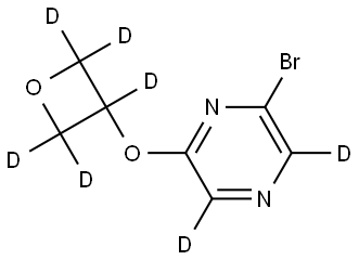 2-bromo-6-((oxetan-3-yl-d5)oxy)pyrazine-3,5-d2 Structure