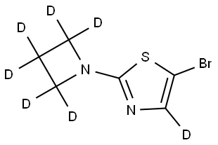 2-(azetidin-1-yl-d6)-5-bromothiazole-4-d 结构式