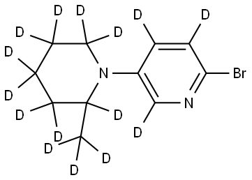 2-bromo-5-(2-(methyl-d3)piperidin-1-yl-2,3,3,4,4,5,5,6,6-d9)pyridine-3,4,6-d3,2363783-66-6,结构式