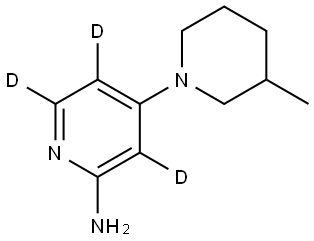 4-(3-methylpiperidin-1-yl)pyridin-3,5,6-d3-2-amine Structure