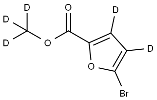 methyl-d3 5-bromofuran-2-carboxylate-3,4-d2 Structure