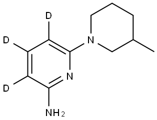 6-(3-methylpiperidin-1-yl)pyridin-3,4,5-d3-2-amine Structure