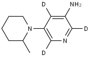 5-(2-methylpiperidin-1-yl)pyridin-2,4,6-d3-3-amine Structure