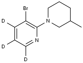 3-bromo-2-(3-methylpiperidin-1-yl)pyridine-4,5,6-d3 Structure