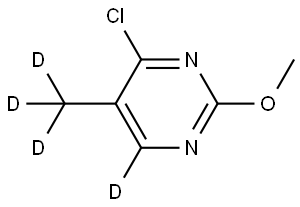 4-chloro-2-methoxy-5-(methyl-d3)pyrimidine-6-d 结构式