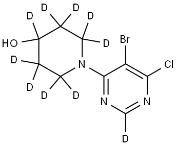 1-(5-bromo-6-chloropyrimidin-4-yl-2-d)piperidin-2,2,3,3,4,5,5,6,6-d9-4-ol|