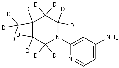 2-(4-(methyl-d3)piperidin-1-yl-2,2,3,3,4,5,5,6,6-d9)pyridin-4-amine Structure