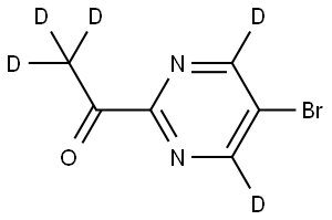 1-(5-bromopyrimidin-2-yl-4,6-d2)ethan-1-one-2,2,2-d3,2363785-98-0,结构式
