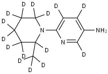 6-(2-(methyl-d3)piperidin-1-yl-2,3,3,4,4,5,5,6,6-d9)pyridin-2,4,5-d3-3-amine Structure