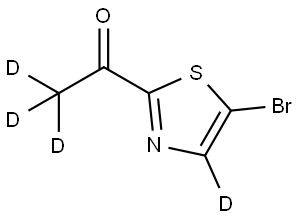 1-(5-bromothiazol-2-yl-4-d)ethan-1-one-2,2,2-d3 Structure