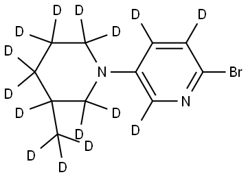 2-bromo-5-(3-(methyl-d3)piperidin-1-yl-2,2,3,4,4,5,5,6,6-d9)pyridine-3,4,6-d3 Structure