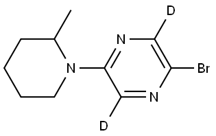 2-bromo-5-(2-methylpiperidin-1-yl)pyrazine-3,6-d2 结构式