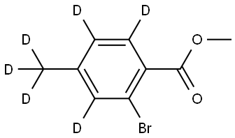 methyl 2-bromo-4-(methyl-d3)benzoate-3,5,6-d3 Structure