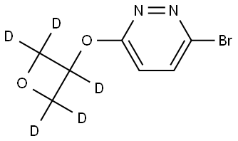 3-bromo-6-((oxetan-3-yl-d5)oxy)pyridazine 结构式