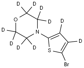 4-(5-bromothiophen-2-yl-3,4-d2)morpholine-2,2,3,3,5,5,6,6-d8 Structure