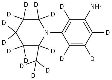 3-(2-(methyl-d3)piperidin-1-yl-2,3,3,4,4,5,5,6,6-d9)benzen-2,4,5,6-d4-amine 结构式