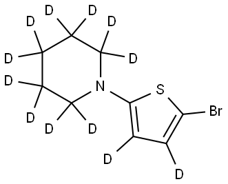 1-(5-bromothiophen-2-yl-3,4-d2)piperidine-2,2,3,3,4,4,5,5,6,6-d10,2363787-96-4,结构式