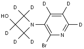 1-(2-bromopyridin-3-yl-4,5,6-d3)azetidin-2,2,3,4,4-d5-3-ol 结构式