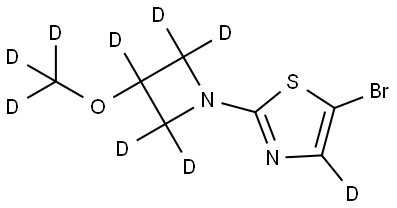 5-bromo-2-(3-(methoxy-d3)azetidin-1-yl-2,2,3,4,4-d5)thiazole-4-d Structure