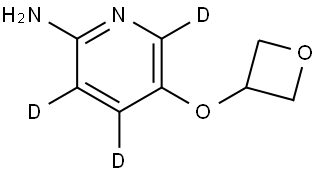 5-(oxetan-3-yloxy)pyridin-3,4,6-d3-2-amine Structure