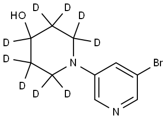 1-(5-bromopyridin-3-yl)piperidin-2,2,3,3,4,5,5,6,6-d9-4-ol Structure