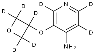 3-((oxetan-3-yl-d5)oxy)pyridin-2,5,6-d3-4-amine Structure