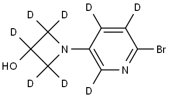 1-(6-bromopyridin-3-yl-2,4,5-d3)azetidin-2,2,3,4,4-d5-3-ol Structure