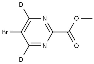 methyl  5-bromopyrimidine-2-carboxylate-4,6-d2 Structure