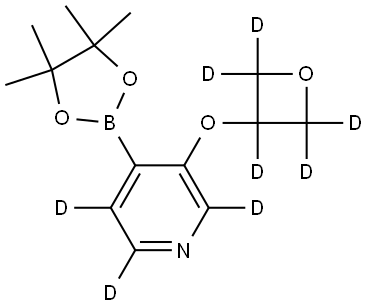 3-((oxetan-3-yl-d5)oxy)-4-(4,4,5,5-tetramethyl-1,3,2-dioxaborolan-2-yl)pyridine-2,5,6-d3 Structure