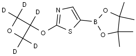 2-((oxetan-3-yl-d5)oxy)-5-(4,4,5,5-tetramethyl-1,3,2-dioxaborolan-2-yl)thiazole Struktur