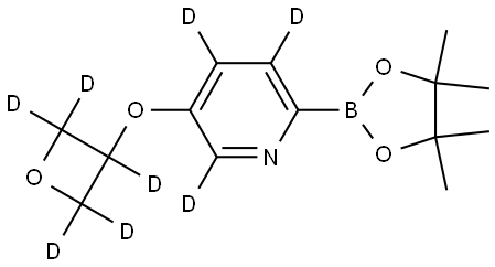 5-((oxetan-3-yl-d5)oxy)-2-(4,4,5,5-tetramethyl-1,3,2-dioxaborolan-2-yl)pyridine-3,4,6-d3 Structure