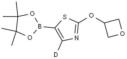 2-(oxetan-3-yloxy)-5-(4,4,5,5-tetramethyl-1,3,2-dioxaborolan-2-yl)thiazole-4-d 结构式